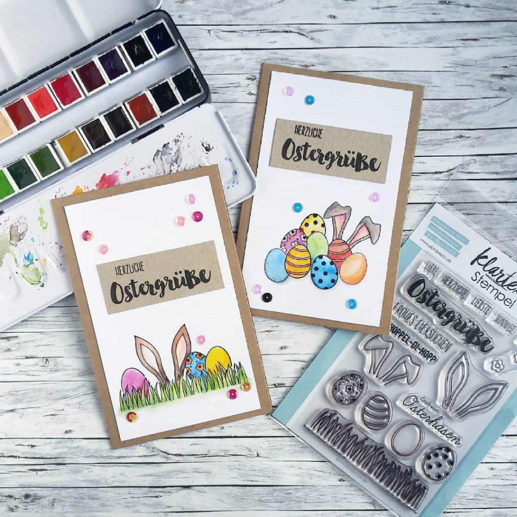Look! The Easter Bunny did his job!  .

Im Blog zeig ich heute eine Premiere: Osterkarten! Macht ihr welche?