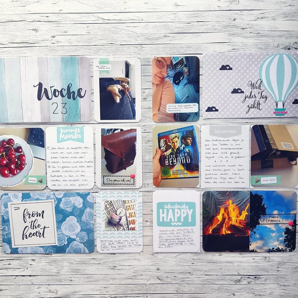 So I finally found out that I like weeks with some filler cards more than those who are pic heavy. How about you? :) #projectlife #projectlife2017 #scapbooking #scrapbook #paper #paperlove #crafting #memorykeeping #pinkpaislee #summerlights #cratepaper #chasingdreams #hipkitclub #papierprojekt #momentstempel #klartextstempel #danipeuss